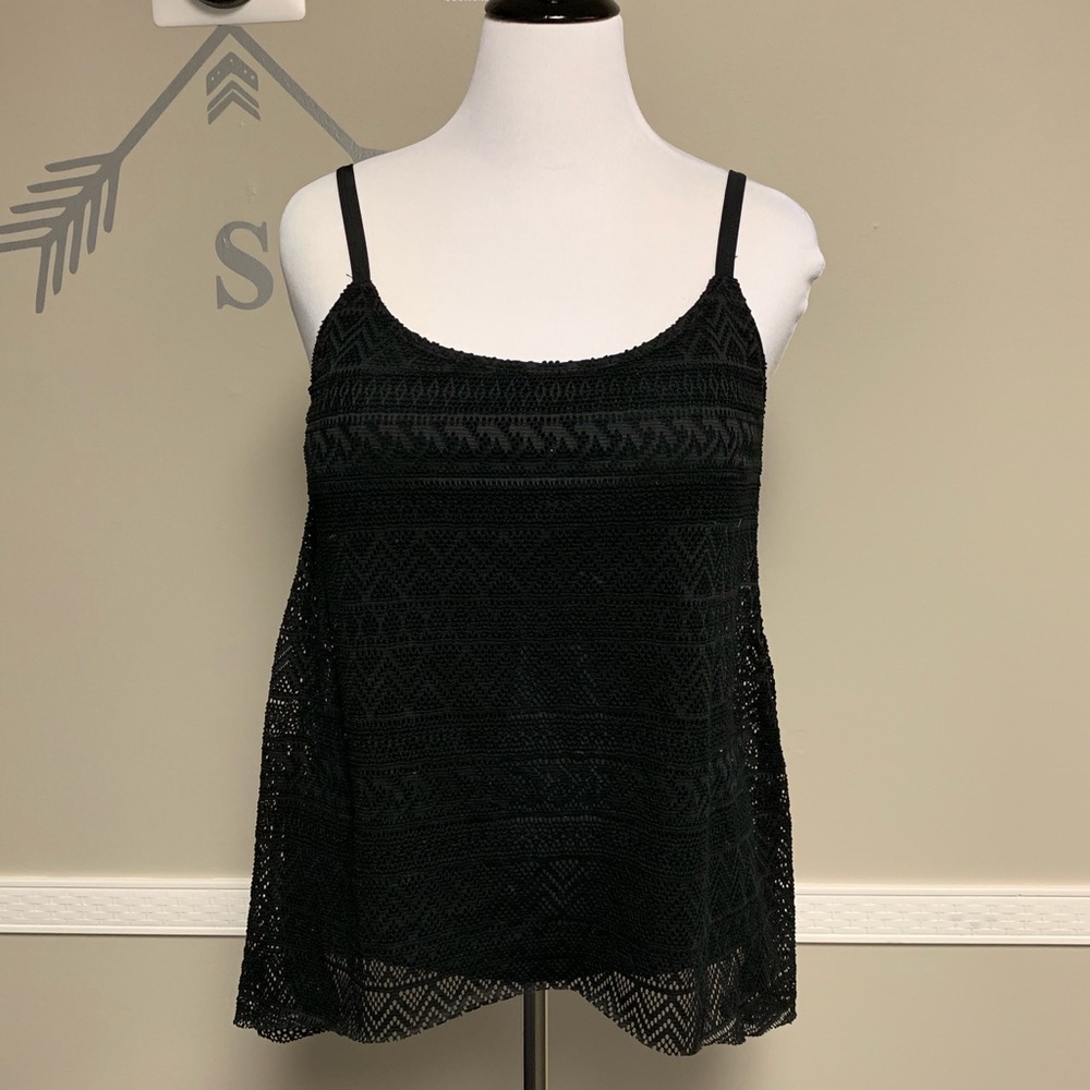 Tankini Top (SWIM) Black XXL Round Neck Line👙